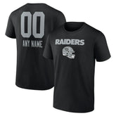 Las Vegas Raiders Personalized Name & Number Team Wordmark T-Shirt Black - NFL