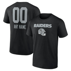 Las Vegas Raiders Personalized Name & Number Team Wordmark T-Shirt Black - NFL