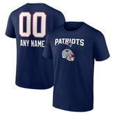 New England Patriots Personalized Name & Number Team Wordmark T-Shirt Navy - NFL