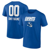 New York Giants Personalized Name & Number Team Wordmark T-Shirt Royal - NFL