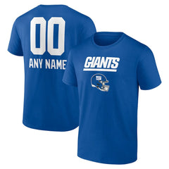 New York Giants Personalized Name & Number Team Wordmark T-Shirt Royal - NFL