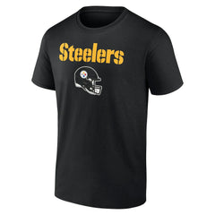 Pittsburgh Steelers Personalized Name & Number Team Wordmark T-Shirt Black - NFL
