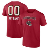 Tampa Bay Buccaneers Personalized Name & Number Team Wordmark T-Shirt Red - NFL