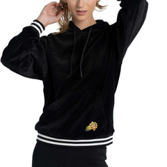 NBA - Phoenix Suns Lusso Women's Nellie Oversized Velour Pullover Hoodie - Black