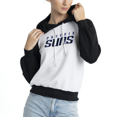 NBA - Phoenix Suns Lusso Women's Marlowe Tri-Blend Raglan Pullover Hoodie - White