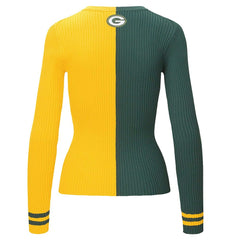 Green Bay Packers STAUD Women's Cargo Sweater Green/Gold - NFL