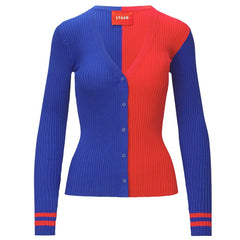 New York Giants STAUD Women's Cargo Sweater Royal/Red - NFL