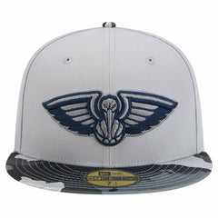 New Era - New Orleans Pelicans Active Color Camo Visor 59FIFTY Fitted Hat - Gray