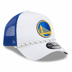 New Era - Golden State Warriors Court Sport Foam A-Frame 9FORTY Adjustable Trucker Hat - White/Royal