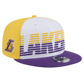 New Era - Los Angeles Lakers Throwback Gradient Tech Font 9FIFTY Snapback Hat - White/Purple