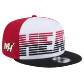 New Era - Miami Heat Throwback Gradient Tech Font 9FIFTY Snapback Hat - White/Black