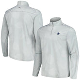 Dallas Cowboys Delray Frond IslandZone Half-Zip Sweatshirt Gray - Tommy Bahama