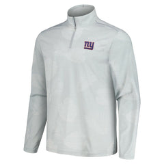 New York Giants Delray Frond IslandZone Half-Zip Sweatshirt Gray - Tommy Bahama