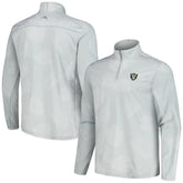 Las Vegas Raiders Delray Frond IslandZone Half-Zip Sweatshirt Gray - Tommy Bahama