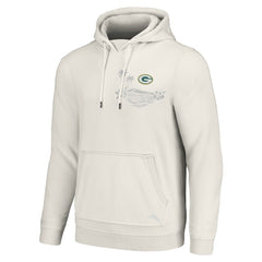 Green Bay Packers Home Game Pullover Hoodie White - Tommy Bahama