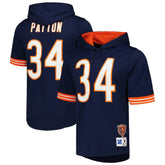 Walter Payton Chicago Bears Retired Player Name & Number Mesh Hoodie T-Shirt Navy - Mitchell & Ness