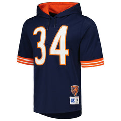 Walter Payton Chicago Bears Retired Player Name & Number Mesh Hoodie T-Shirt Navy - Mitchell & Ness