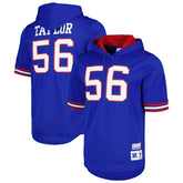 Lawrence Taylor New York Giants Retired Player Name & Number Mesh Hoodie T-Shirt Royal - Mitchell & Ness