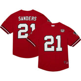 Deion Sanders Atlanta Falcons Retired Player Name & Number Mesh Top Red - Mitchell & Ness