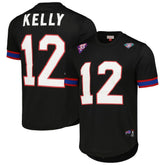 Jim Kelly Buffalo Bills Retired Player Name & Number Mesh Top Black - Mitchell & Ness