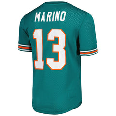Dan Marino Miami Dolphins Retired Player Name & Number Mesh Top Aqua - Mitchell & Ness