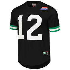 Joe Namath New York Jets Retired Player Name & Number Mesh Top Black - Mitchell & Ness