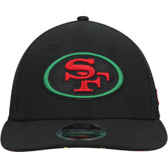 San Francisco 49ers New Era Black Excellence Collection Trucker Low Profile 9FIFTY Snapback Hat Black - NFL