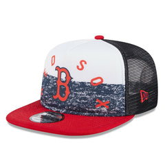 Boston Red Sox New Era Team Foam Front A-Frame Trucker 9FIFTY Snapback Hat for sale