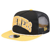 Milwaukee Brewers New Era Throwback Meshback Golfer Hat Clearance