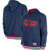 New Era USMNT 5th & Ocean by New Era Throwback Fleece Pullover Hoodie - Navy