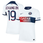 Nike Lee Kang In Paris Saint-Germain Women's 2023/24 Away Stadium Replica Player Jerseys - White
