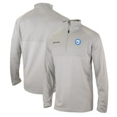 Columbia - Philadelphia 76ers Omni-Wick Rockin' It Quarter-Zip Pullover Top - Heather Gray