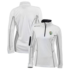 Columbia - Boston Celtics Women's Omni-Wick Shotgun Quarter-Zip Pullover Top - White