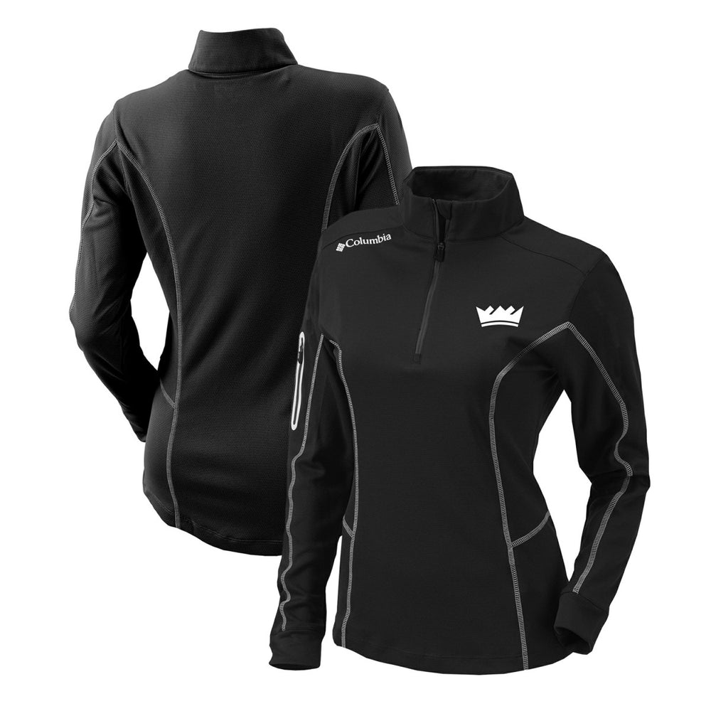 Columbia - Sacramento Kings Women's Omni-Wick Shotgun Quarter-Zip Pullover Top - Black