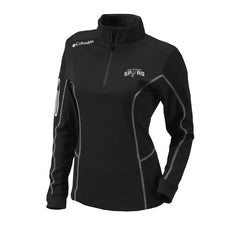 Columbia - San Antonio Spurs Women's Omni-Wick Shotgun Quarter-Zip Pullover Top - Black