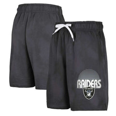 Las Vegas Raiders Youth Beach Bum Sun-Bleached French Terry Shorts Black - NFL