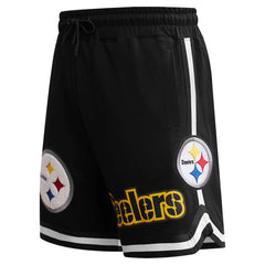 Pittsburgh Steelers Pro Standard Classic Chenille Shorts Black - NFL