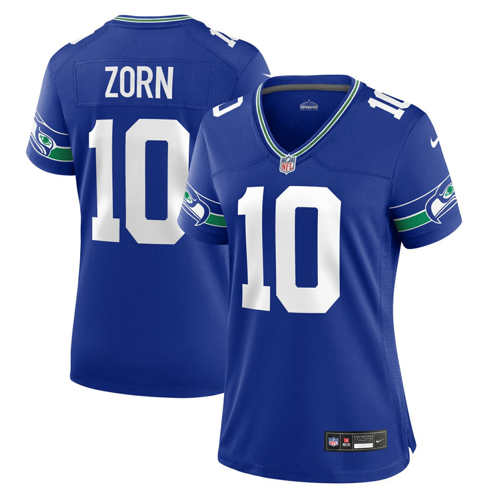 Jim Zorn Seattle Seahawks Women's Throwback Retired Player Game Jersey Royal - Nike