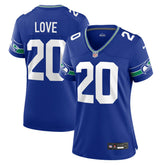 Julian Love Seattle Seahawks Women's Throwback Player Game Jersey Royal - Nike