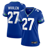 Tariq Woolen Seattle Seahawks Women's Throwback Player Game Jersey Royal - Nike