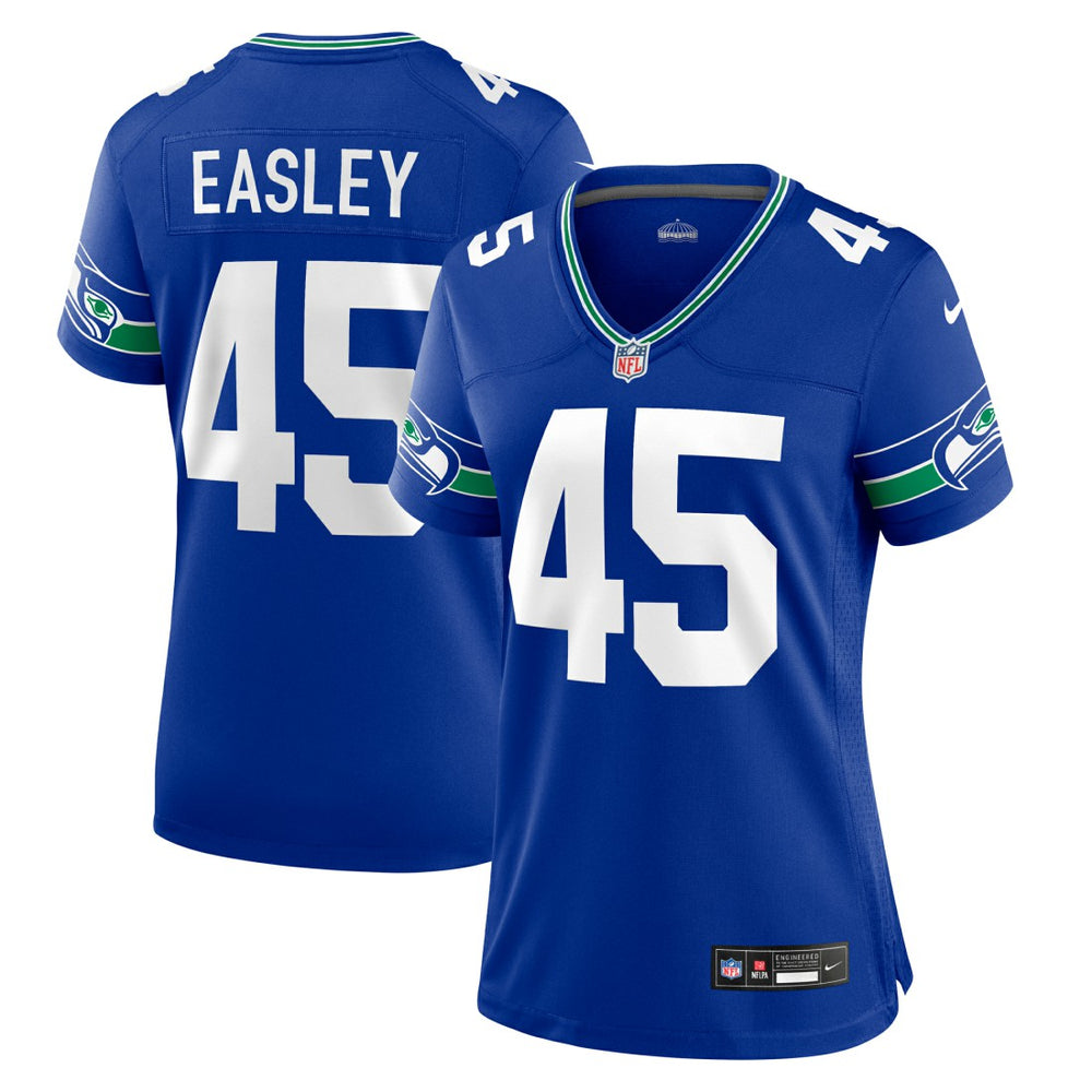 Kenny Easley Seattle Seahawks Women's Throwback Retired Player Game Jersey Royal - Nike