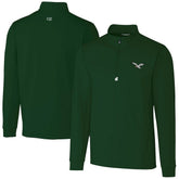 Philadelphia Eagles Cutter & Buck Traverse Stretch Quarter-Zip Pullover Hunter Green - NFL