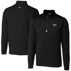 Philadelphia Eagles Cutter & Buck Traverse Stretch Quarter-Zip Pullover Black - NFL