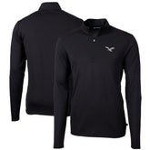 Philadelphia Eagles Cutter & Buck Virtue Eco Pique Recycled Quarter-Zip Pullover Black - NFL