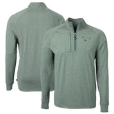 Philadelphia Eagles Cutter & Buck Adapt Eco Knit Heathered Recycled Quarter-Zip Pullover Heather Green - NFL