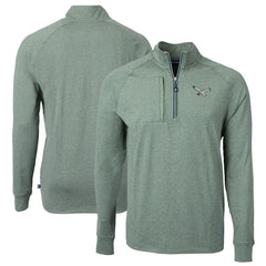 Philadelphia Eagles Cutter & Buck Adapt Eco Knit Heathered Recycled Quarter-Zip Pullover Heather Green - NFL