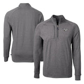 Philadelphia Eagles Cutter & Buck Adapt Eco Knit Heathered Recycled Quarter-Zip Pullover Heather Black - NFL
