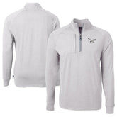 Philadelphia Eagles Cutter & Buck Adapt Eco Knit Heathered Recycled Quarter-Zip Pullover Heather Gray - NFL