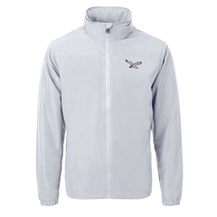 Philadelphia Eagles Cutter & Buck Charter Eco Recycled Full-Zip Jacket Silver - NFL