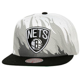 Mitchell & Ness - Brooklyn Nets Hot Fire Snapback Hat - White